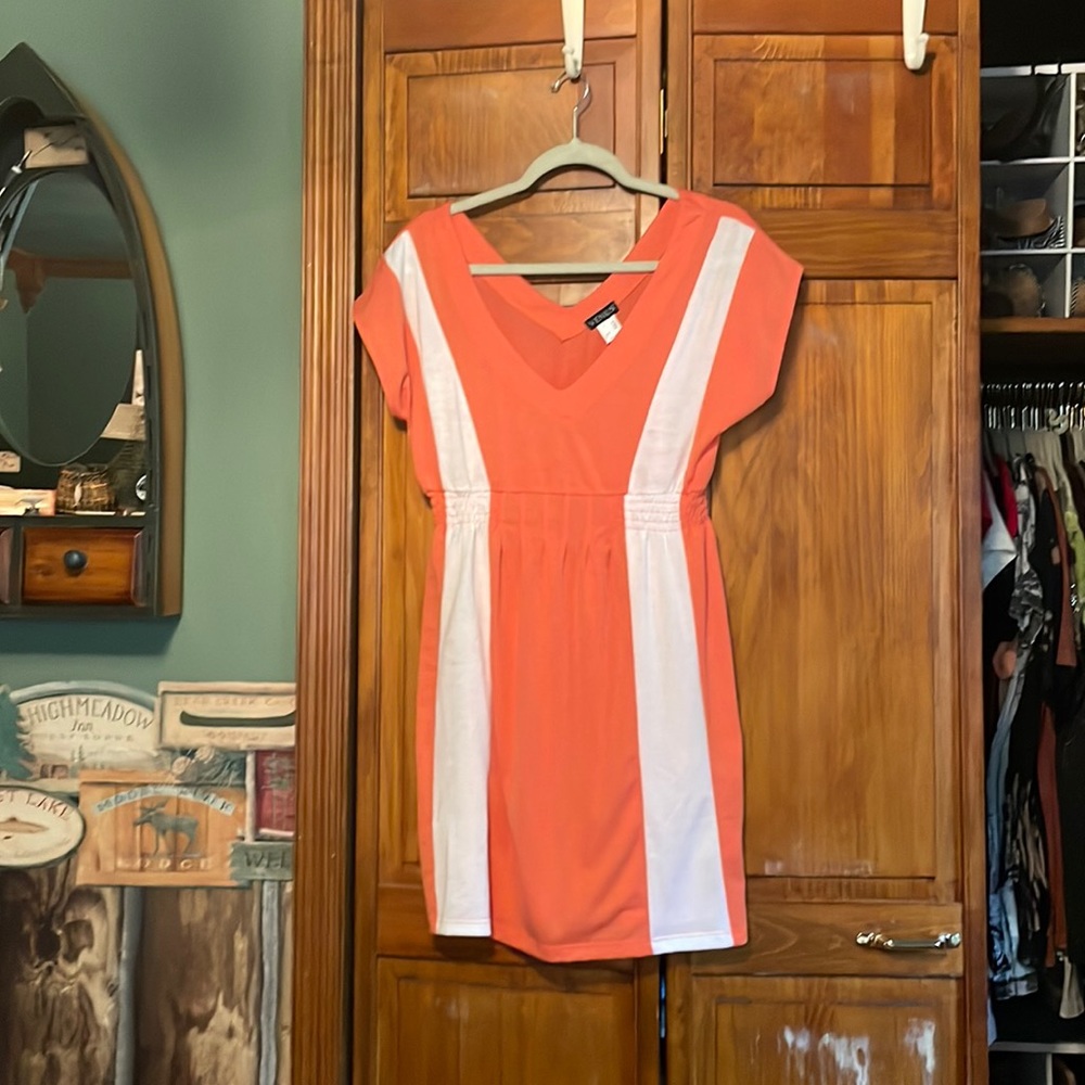 Cute color block half sleeve cover up